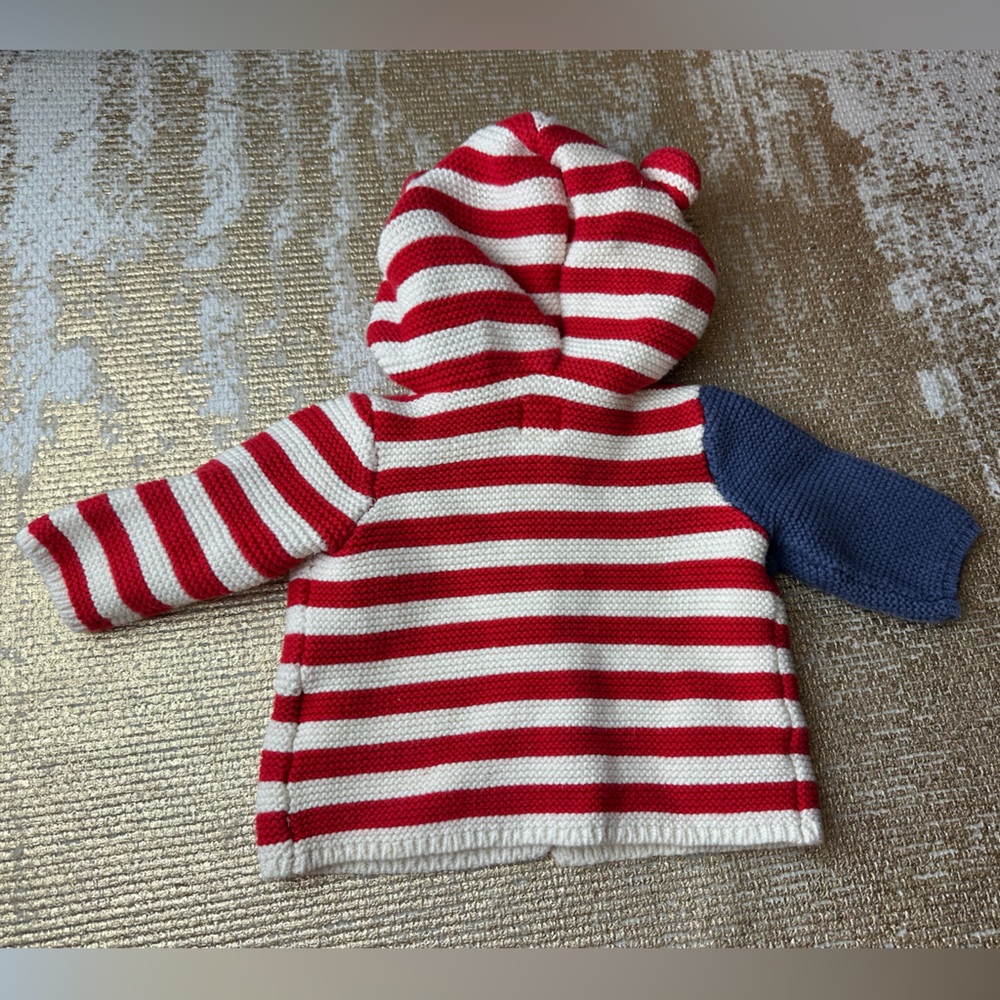 GAP Baby American Flag 4th of July Knit Cardigan Sweater | Size 0-3M - Picture 3 of 6